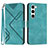 Leather Case Stands Flip Cover Holder YX3 for Samsung Galaxy S23 5G