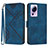 Leather Case Stands Flip Cover Holder YX3 for Xiaomi Civi 2 5G Blue