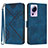 Leather Case Stands Flip Cover Holder YX3 for Xiaomi Mi 12 Lite NE 5G Blue