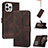 Leather Case Stands Flip Cover Holder YX4 for Apple iPhone 13 Pro Max