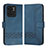 Leather Case Stands Flip Cover Holder YX4 for Motorola Moto Edge 40 5G Blue