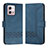 Leather Case Stands Flip Cover Holder YX4 for Motorola Moto G Stylus (2023) 4G Blue