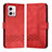 Leather Case Stands Flip Cover Holder YX4 for Motorola Moto G Stylus (2023) 5G Red