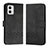 Leather Case Stands Flip Cover Holder YX4 for Motorola Moto G53j 5G Black