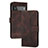 Leather Case Stands Flip Cover Holder YX5 for Google Pixel 6 5G Brown