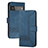 Leather Case Stands Flip Cover Holder YX5 for Google Pixel 6 Pro 5G Blue