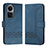 Leather Case Stands Flip Cover Holder YX5 for Oppo Reno10 Pro 5G Blue