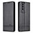 Leather Case Stands Flip Cover Holder YZ1 for Huawei Honor 80 GT 5G Black