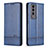 Leather Case Stands Flip Cover Holder YZ1 for Huawei Honor 80 GT 5G Blue