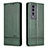 Leather Case Stands Flip Cover Holder YZ1 for Huawei Honor 80 GT 5G Green