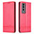 Leather Case Stands Flip Cover Holder YZ1 for Huawei Honor 80 GT 5G Hot Pink