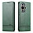 Leather Case Stands Flip Cover Holder YZ1 for Huawei Nova 11 Green