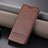 Leather Case Stands Flip Cover Holder YZ1 for Oppo K11 5G Brown