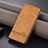 Leather Case Stands Flip Cover Holder YZ1 for Oppo K11 5G Light Brown