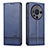 Leather Case Stands Flip Cover Holder YZ2 for Huawei Mate 60 Pro Blue