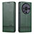 Leather Case Stands Flip Cover Holder YZ2 for Huawei Mate 60 Pro Green