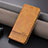 Leather Case Stands Flip Cover Holder YZ2 for Oppo Reno10 5G Light Brown