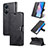 Leather Case Stands Flip Cover Holder YZ3 for Huawei Nova 11i