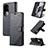 Leather Case Stands Flip Cover Holder YZ3 for Oppo Reno10 Pro+ Plus 5G