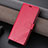 Leather Case Stands Flip Cover Holder YZ4 for Huawei Honor 90 Pro 5G Hot Pink