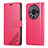 Leather Case Stands Flip Cover Holder YZ4 for Huawei Mate 60 Pro Hot Pink