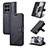 Leather Case Stands Flip Cover Holder YZ4 for Xiaomi Mi 14 Pro 5G