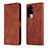 Leather Case Stands Flip Cover Holder YZ5 for Oppo Reno10 Pro+ Plus 5G Brown