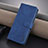 Leather Case Stands Flip Cover Holder YZ5 for Xiaomi Redmi Note 13 Pro+ Plus 5G Blue