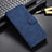 Leather Case Stands Flip Cover Holder YZ6 for Oppo A58 5G Blue