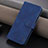 Leather Case Stands Flip Cover Holder YZ6 for Oppo A78 4G Blue