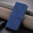 Leather Case Stands Flip Cover Holder YZ6 for Oppo K11 5G Blue