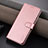 Leather Case Stands Flip Cover Holder YZ6 for Oppo Reno10 Pro+ Plus 5G Hot Pink