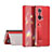 Leather Case Stands Flip Cover Holder ZL1 for Huawei Honor Magic V 5G Red