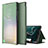 Leather Case Stands Flip Cover Holder ZL1 for Samsung Galaxy M02 Green