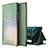 Leather Case Stands Flip Cover Holder ZL1 for Samsung Galaxy Note 20 Ultra 5G Green