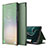 Leather Case Stands Flip Cover Holder ZL1 for Samsung Galaxy S20 5G Green