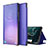 Leather Case Stands Flip Cover Holder ZL1 for Samsung Galaxy S20 5G Purple