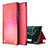 Leather Case Stands Flip Cover Holder ZL1 for Samsung Galaxy S23 Ultra 5G Red