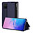 Leather Case Stands Flip Cover Holder ZL2 for Samsung Galaxy M80S Blue