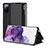 Leather Case Stands Flip Cover Holder ZL2 for Samsung Galaxy S20 Lite 5G Black