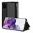 Leather Case Stands Flip Cover Holder ZL2 for Samsung Galaxy S20 Plus Black