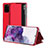 Leather Case Stands Flip Cover Holder ZL2 for Samsung Galaxy S20 Plus Red