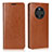 Leather Case Stands Flip Cover K02 Holder for Huawei Mate 40E Pro 4G Light Brown