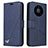 Leather Case Stands Flip Cover K06 Holder for Huawei Mate 40 Pro Blue