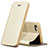 Leather Case Stands Flip Cover L01 for Apple iPhone 5 Gold