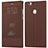 Leather Case Stands Flip Cover L01 for Huawei Honor Note 8 Brown