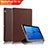 Leather Case Stands Flip Cover L01 for Huawei MediaPad T3 10 AGS-L09 AGS-W09 Brown