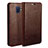 Leather Case Stands Flip Cover L01 for Samsung Galaxy A6 (2018) Dual SIM Brown