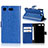 Leather Case Stands Flip Cover L01 for Sony Xperia XZ1 Compact Blue