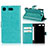 Leather Case Stands Flip Cover L01 for Sony Xperia XZ1 Compact Cyan